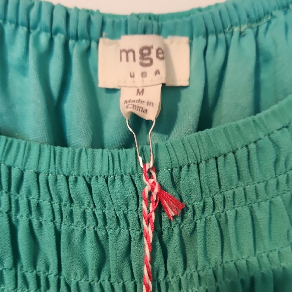 New- Umgee Turquoise Sleeveless Midi Dress Size Medium - Picture 2 of 7